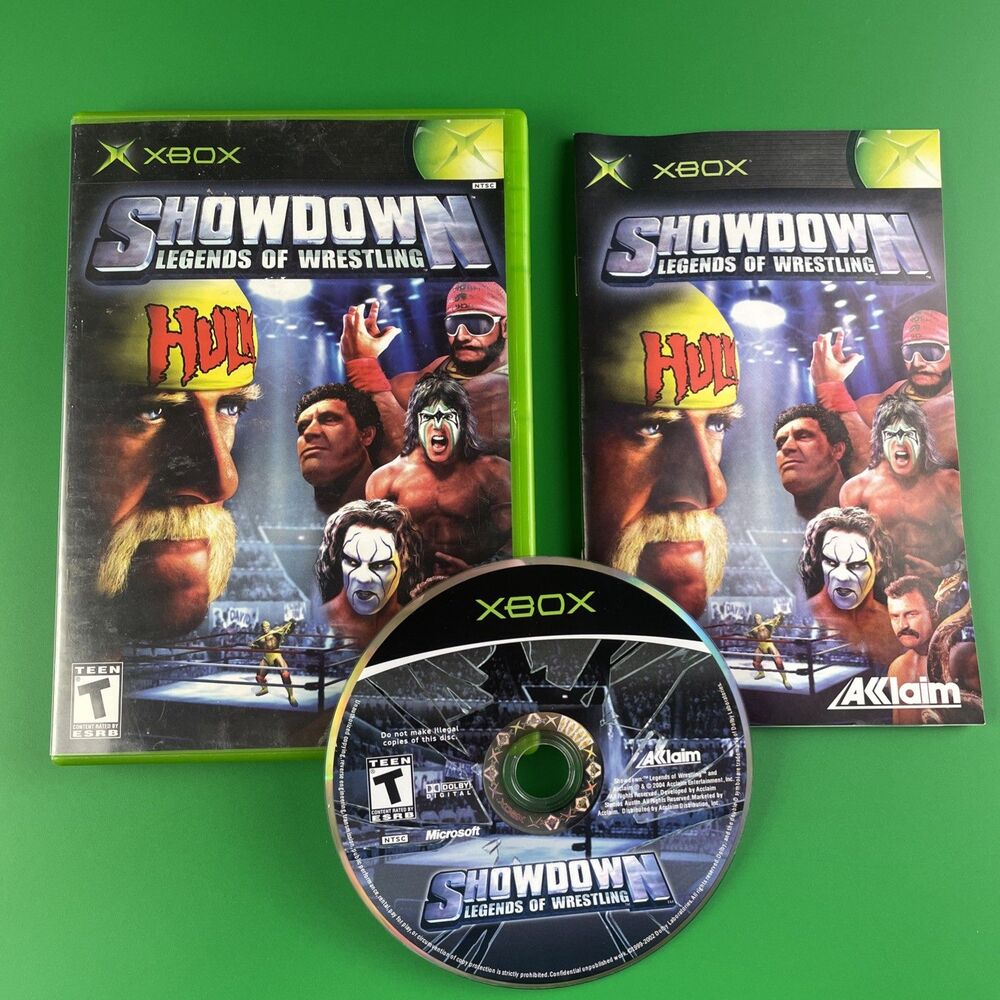 Showdown Legends of Wrestling (Microsoft Xbox, 2004) Complete CIB